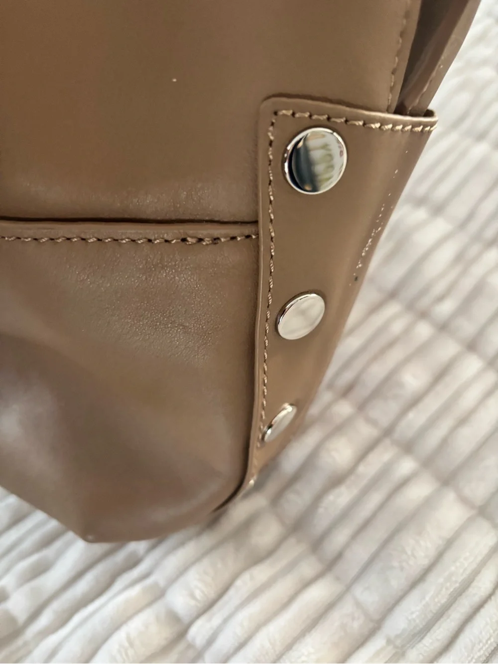 Hammitt Taupe Shoulder Hobo with Stud Accents